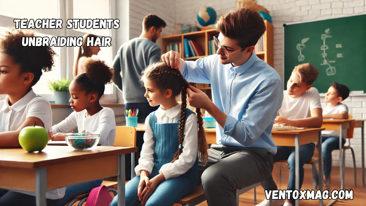 Teacher Students Unbraiding Hair